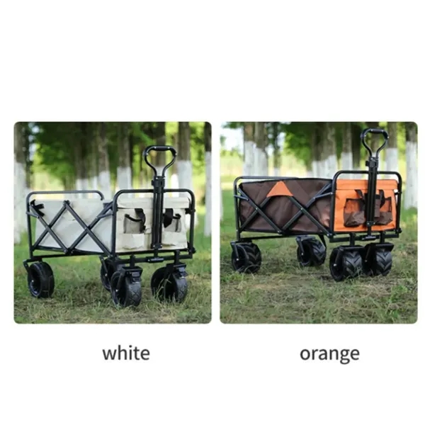 Folding Camping Trolley Shopping Wagon Hand Cart - Folding Camping Trolley Shopping Wagon Hand Cart - Image 7 of 9