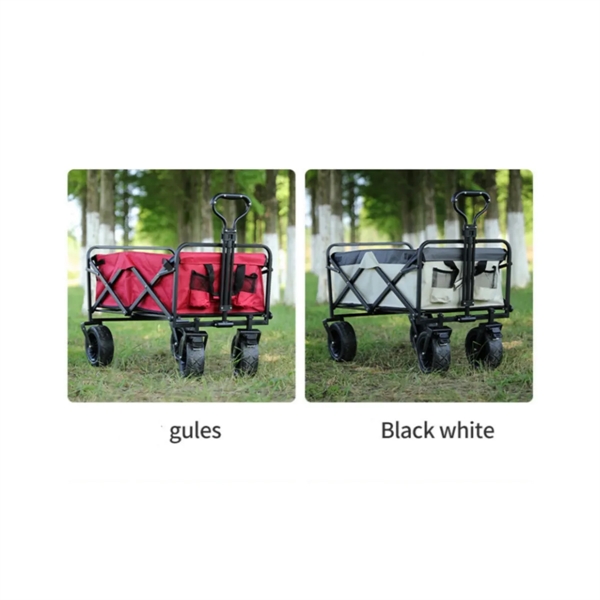 Folding Camping Trolley Shopping Wagon Hand Cart - Folding Camping Trolley Shopping Wagon Hand Cart - Image 8 of 9