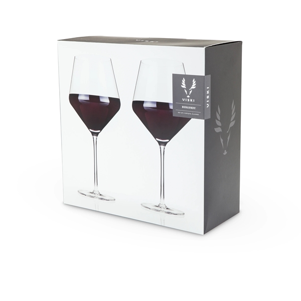 Viski® Raye Angled Crystal Burgundy Glass - Viski® Raye Angled Crystal Burgundy Glass - Image 2 of 9