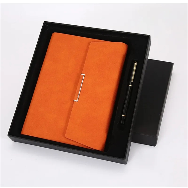 PU Business Hardcover Lined Notebook with Pen Gift Set - PU Business Hardcover Lined Notebook with Pen Gift Set - Image 1 of 4