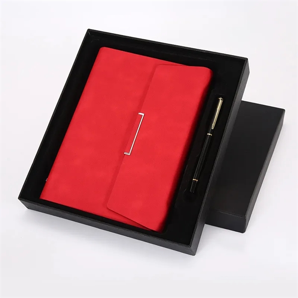 PU Business Hardcover Lined Notebook with Pen Gift Set - PU Business Hardcover Lined Notebook with Pen Gift Set - Image 2 of 4