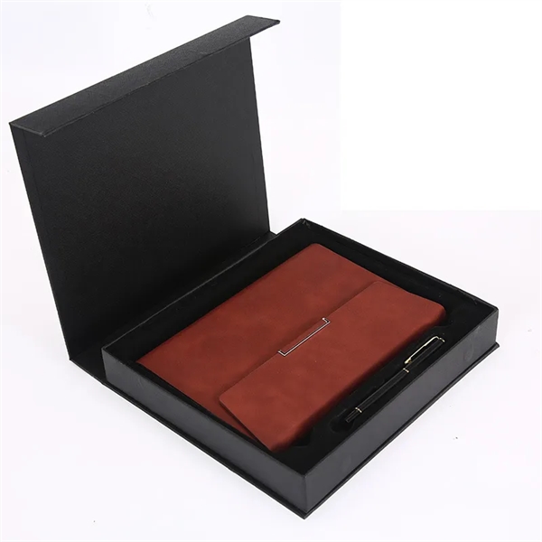 PU Business Hardcover Lined Notebook with Pen Gift Set - PU Business Hardcover Lined Notebook with Pen Gift Set - Image 4 of 4