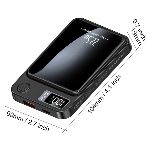 Magnetic Wireless Power Bank 10000mAh - Magnetic Wireless Power Bank 10000mAh - Image 1 of 4