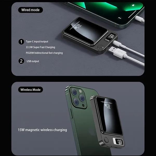 Magnetic Wireless Power Bank 10000mAh - Magnetic Wireless Power Bank 10000mAh - Image 4 of 4
