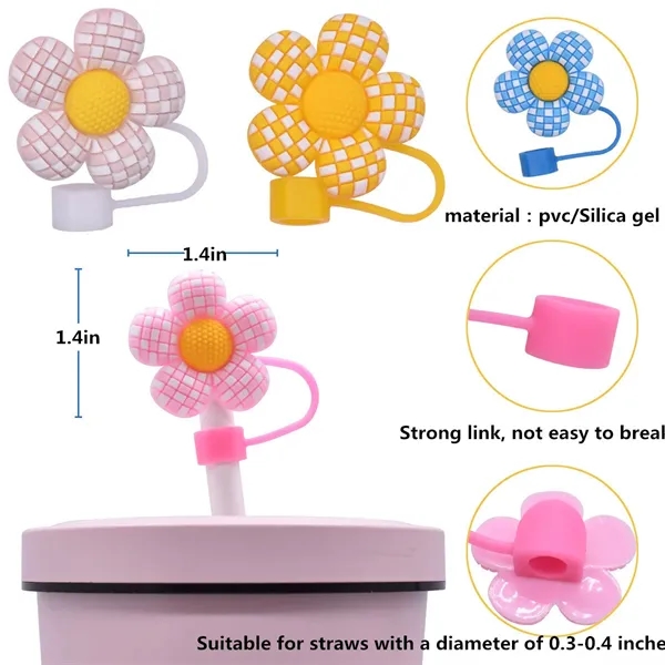 Straw Protective Sleeve 10 MM Flower Cap - Straw Protective Sleeve 10 MM Flower Cap - Image 1 of 13