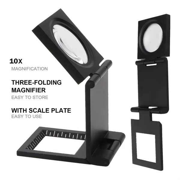 Three-Folding 10X Magnifying Glass - Three-Folding 10X Magnifying Glass - Image 4 of 5