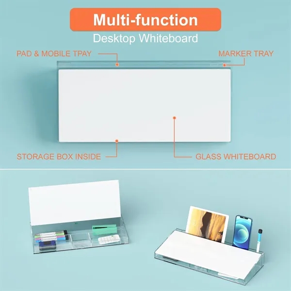 Desktop Whiteboard Dry-Erase-Board Computer Keyboard Stand - Desktop Whiteboard Dry-Erase-Board Computer Keyboard Stand - Image 2 of 4