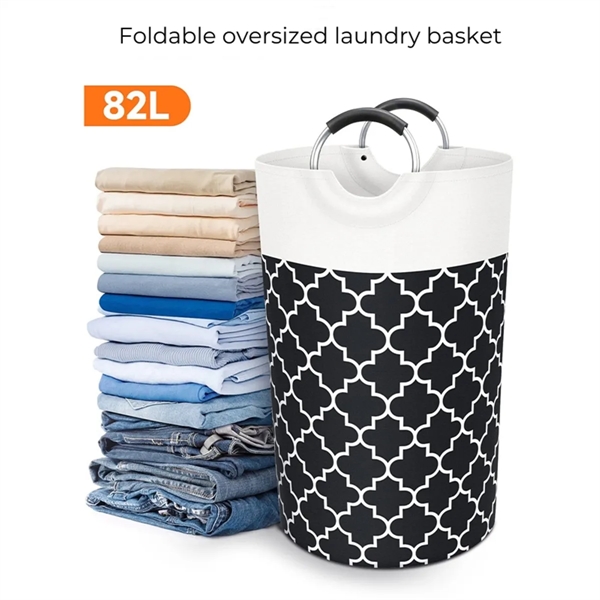 85L Laundry Basket Clothes Hamper Collapsible With Handles - 85L Laundry Basket Clothes Hamper Collapsible With Handles - Image 1 of 4