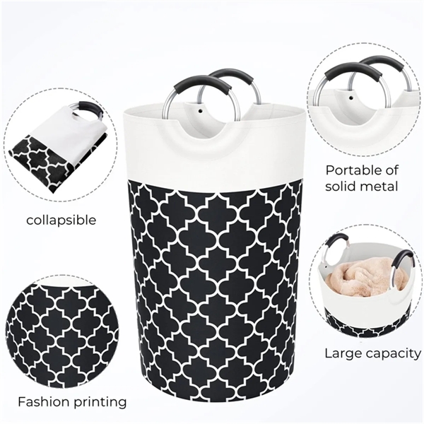 85L Laundry Basket Clothes Hamper Collapsible With Handles - 85L Laundry Basket Clothes Hamper Collapsible With Handles - Image 2 of 4