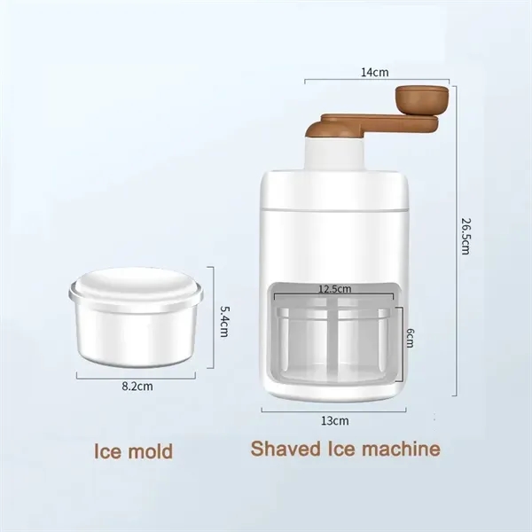 Ice Shaver,Portable Hand crank Freeze Crusher with Mold - Ice Shaver,Portable Hand crank Freeze Crusher with Mold - Image 3 of 5
