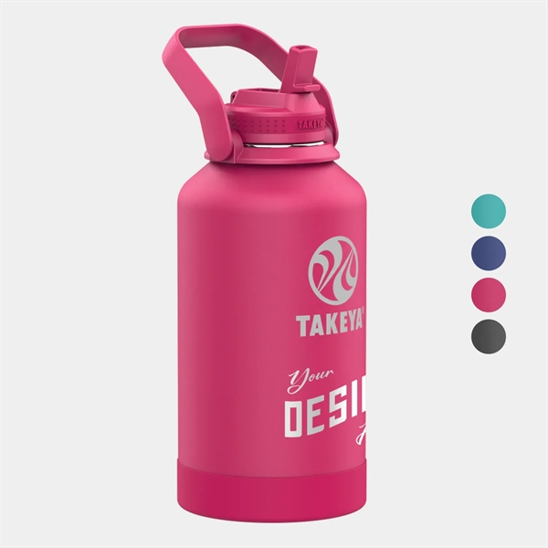 64 oz Takeya® Stainless Steel Insulated Pickle Ball Bottle - 64 oz Takeya® Stainless Steel Insulated Pickle Ball Bottle - Image 0 of 4