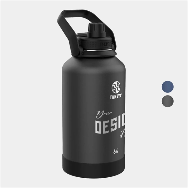 64 oz Takeya® Stainless Steel Insulated Active Water Bottle - 64 oz Takeya® Stainless Steel Insulated Active Water Bottle - Image 0 of 2