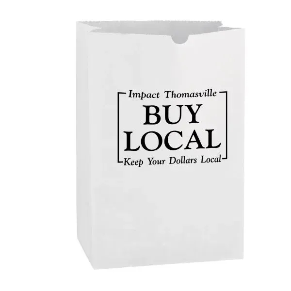 Lightweight 35# White Kraft 1/6 bbl. Large SOS Grocery Bag - Lightweight 35# White Kraft 1/6 bbl. Large SOS Grocery Bag - Image 0 of 1
