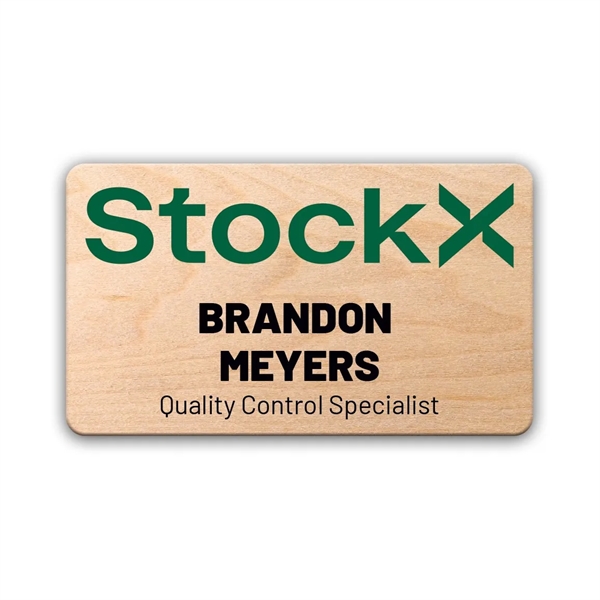 Wood Sublimated Badge - Wood Sublimated Badge - Image 0 of 1