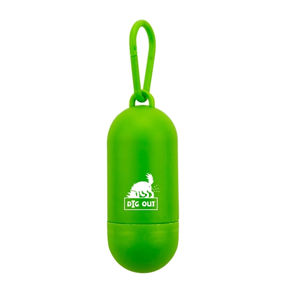 Bandoggies® Pill Shaped Poop Bag Holder with Starter Bags - Bandoggies® Pill Shaped Poop Bag Holder with Starter Bags - Image 4 of 7