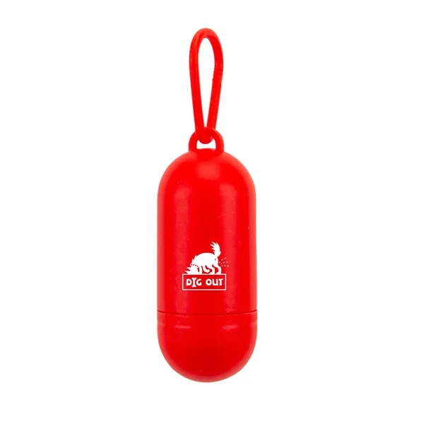 Bandoggies® Pill Shaped Poop Bag Holder with Starter Bags - Bandoggies® Pill Shaped Poop Bag Holder with Starter Bags - Image 6 of 7