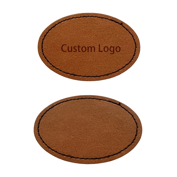 Oval Shaped Leatherette Patch - Oval Shaped Leatherette Patch - Image 1 of 4