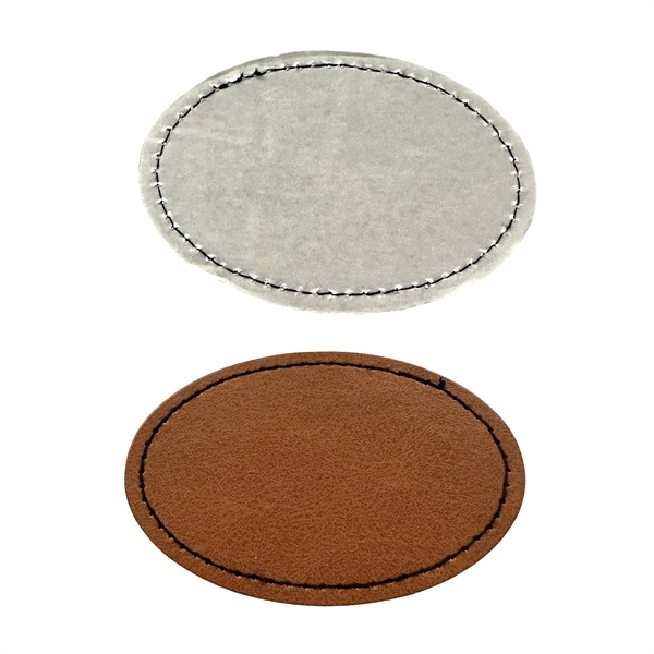 Oval Shaped Leatherette Patch - Oval Shaped Leatherette Patch - Image 2 of 4