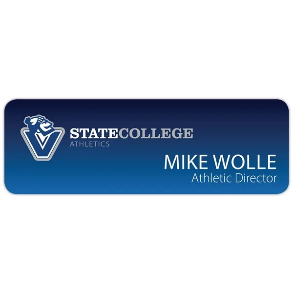Custom 3" X 1" Tucson Plastic Full Color Name Badge
