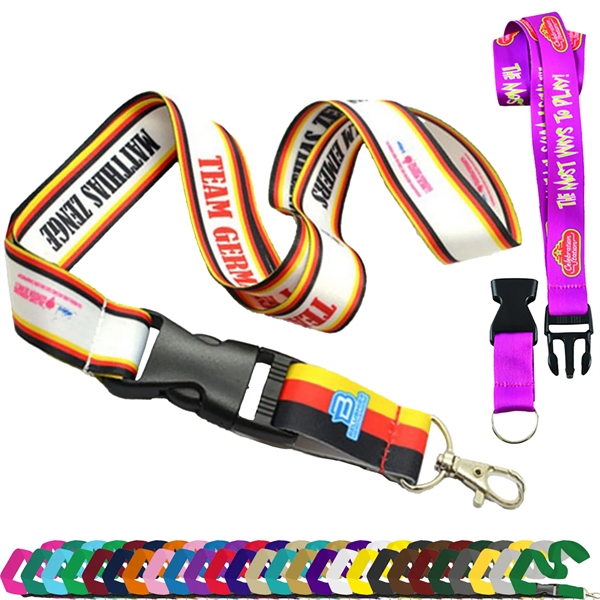 5/8" Sublimated Lanyard w/ Buckle Release Badge Holder - 5/8" Sublimated Lanyard w/ Buckle Release Badge Holder - Image 0 of 9