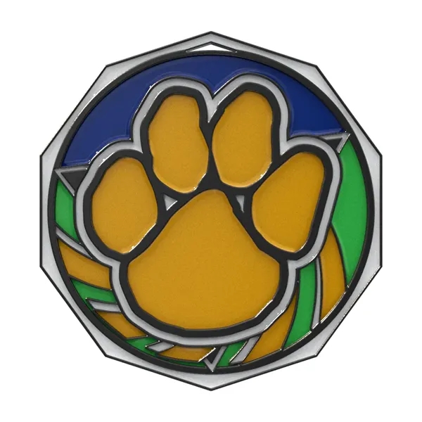 2" Paw Decagon Color Medal - 2" Paw Decagon Color Medal - Image 0 of 2