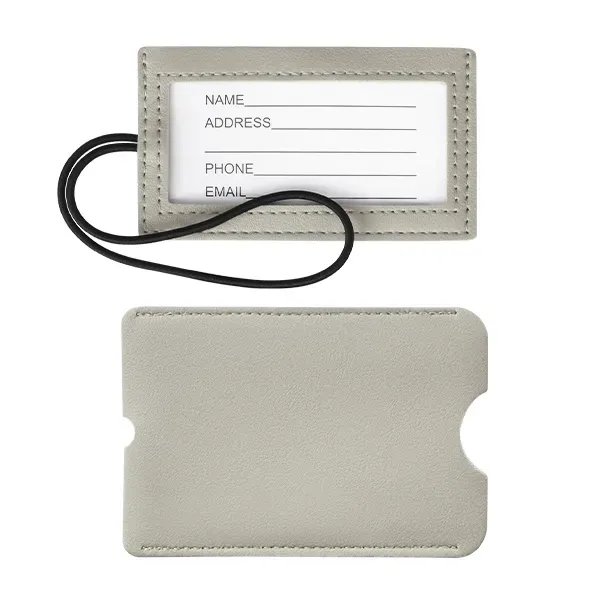 Vegan Leather Luggage Tag with Loop Strap - Vegan Leather Luggage Tag with Loop Strap - Image 13 of 27