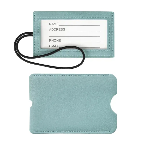 Vegan Leather Luggage Tag with Loop Strap - Vegan Leather Luggage Tag with Loop Strap - Image 15 of 27