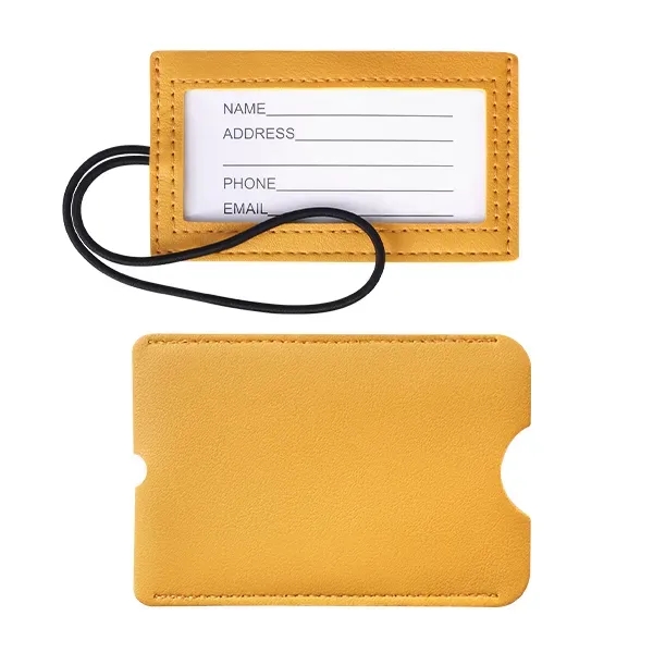 Vegan Leather Luggage Tag with Loop Strap - Vegan Leather Luggage Tag with Loop Strap - Image 17 of 27