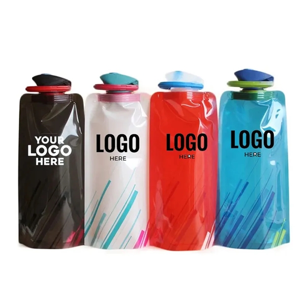 Collapsible Wide Mouth Anti-Bottle with Detachable Carabiner - Collapsible Wide Mouth Anti-Bottle with Detachable Carabiner - Image 0 of 4