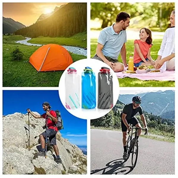 Collapsible Wide Mouth Anti-Bottle with Detachable Carabiner - Collapsible Wide Mouth Anti-Bottle with Detachable Carabiner - Image 4 of 4