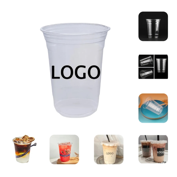 16 oz Transparent Clear PET Plastic Disposable Cold Cup - 16 oz Transparent Clear PET Plastic Disposable Cold Cup - Image 0 of 1