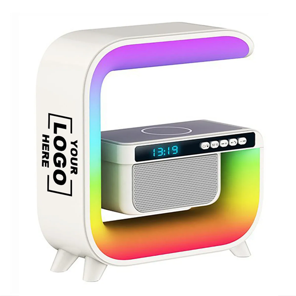 Portable Wireless Speaker with Phone Charger LED Lamp - Portable Wireless Speaker with Phone Charger LED Lamp - Image 0 of 3