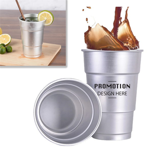 16oz Aluminum Cup Reusable Party Drinkware - 16oz Aluminum Cup Reusable Party Drinkware - Image 0 of 1