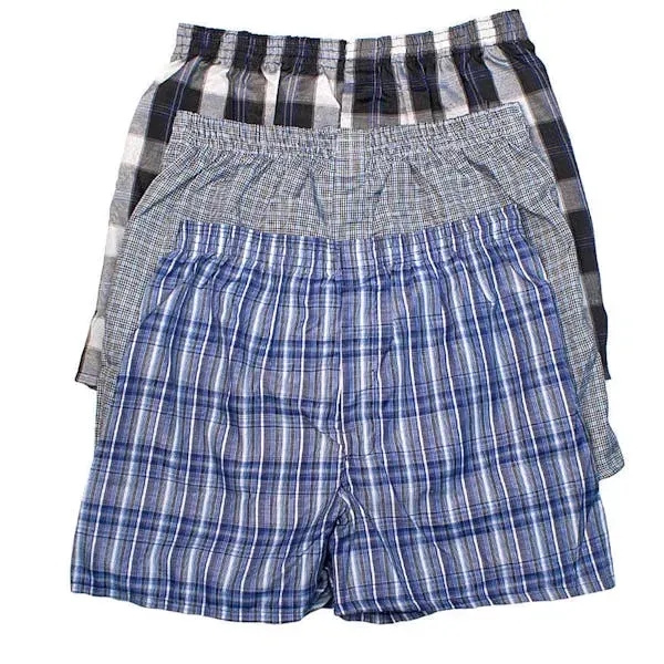 Men's Plaid Boxer Shorts - Large 3 Pack - Men's Plaid Boxer Shorts - Large 3 Pack - Image 0 of 0