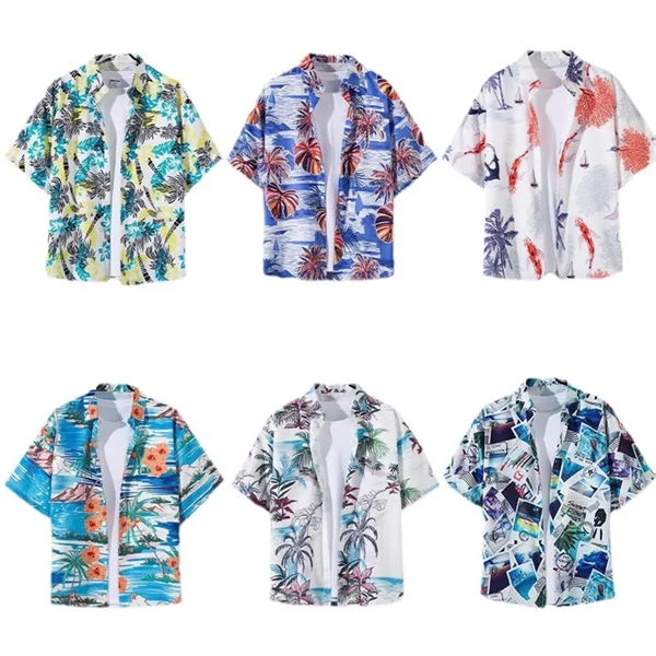 Customized Full Printing Hawaiian Men T Shirts - Customized Full Printing Hawaiian Men T Shirts - Image 1 of 1