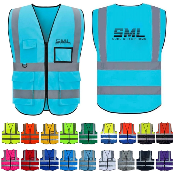 Reflective Safety Vest with Pouch - Reflective Safety Vest with Pouch - Image 0 of 2