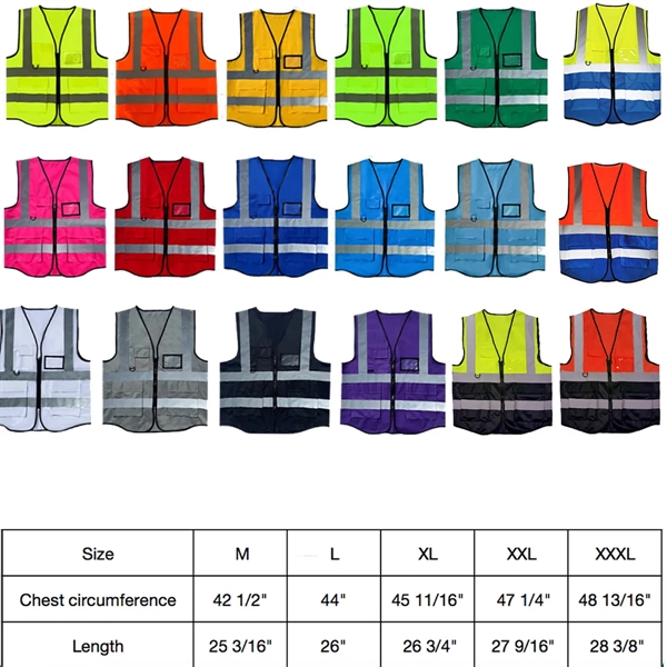 Reflective Safety Vest with Pouch - Reflective Safety Vest with Pouch - Image 1 of 2