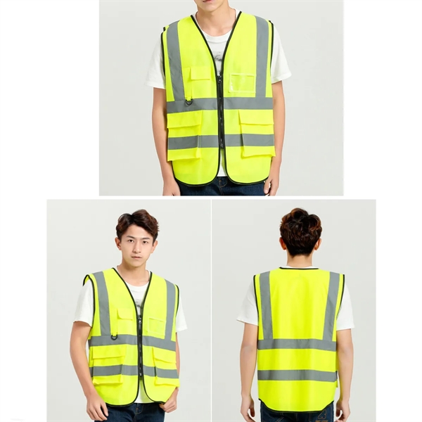 Reflective Safety Vest with Pouch - Reflective Safety Vest with Pouch - Image 2 of 2