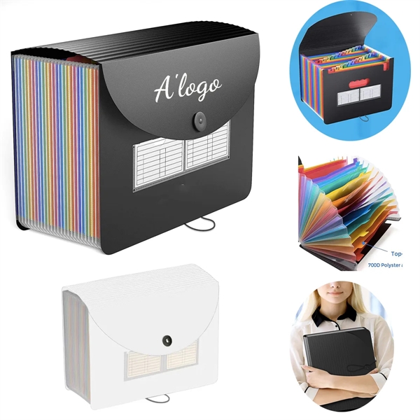 24 Pocket Expanding File Folder with Expandable Cover - 24 Pocket Expanding File Folder with Expandable Cover - Image 0 of 5