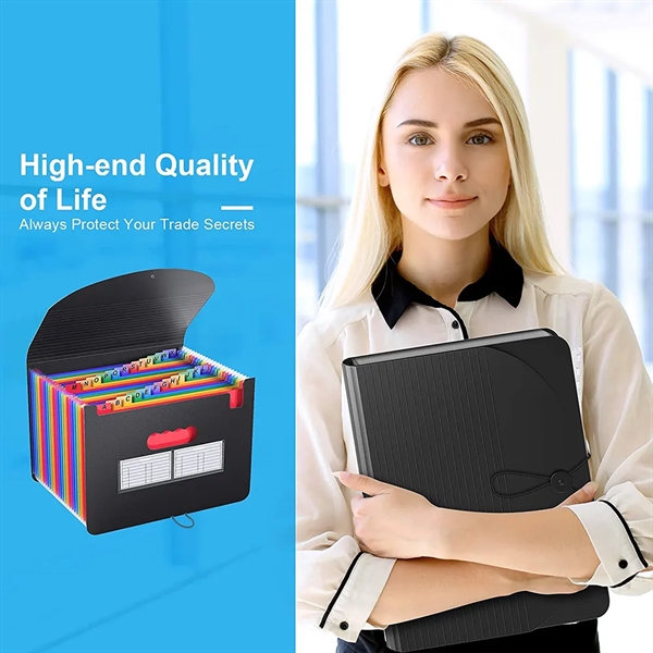 24 Pocket Expanding File Folder with Expandable Cover - 24 Pocket Expanding File Folder with Expandable Cover - Image 5 of 5