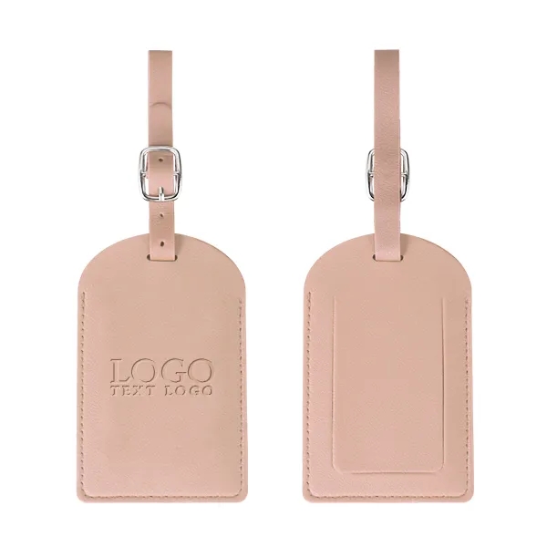 Vegan Leather Luggage Tags With Logo - Vegan Leather Luggage Tags With Logo - Image 3 of 27