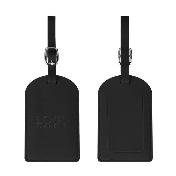 Vegan Leather Luggage Tags With Logo - Vegan Leather Luggage Tags With Logo - Image 4 of 27