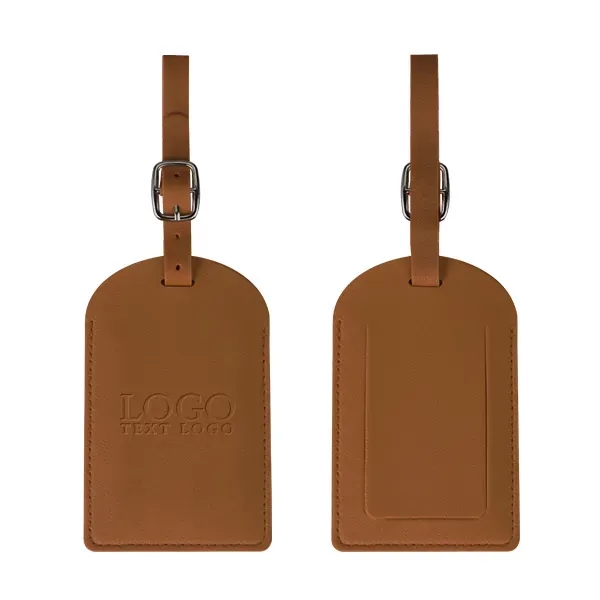 Vegan Leather Luggage Tags With Logo - Vegan Leather Luggage Tags With Logo - Image 6 of 27