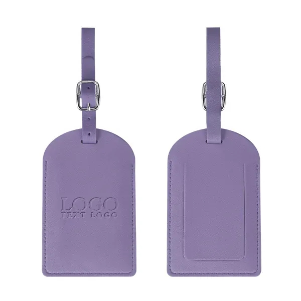 Vegan Leather Luggage Tags With Logo - Vegan Leather Luggage Tags With Logo - Image 10 of 27