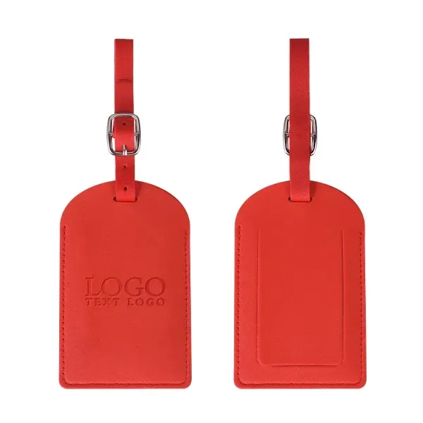 Vegan Leather Luggage Tags With Logo - Vegan Leather Luggage Tags With Logo - Image 11 of 27