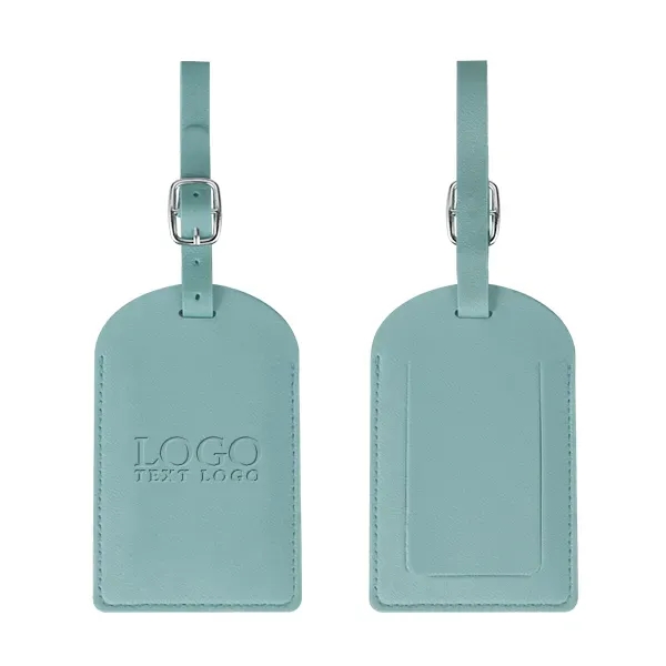 Vegan Leather Luggage Tags With Logo - Vegan Leather Luggage Tags With Logo - Image 12 of 27