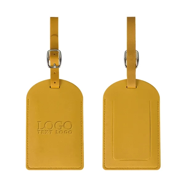 Vegan Leather Luggage Tags With Logo - Vegan Leather Luggage Tags With Logo - Image 13 of 27