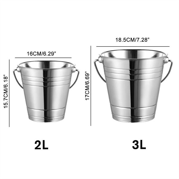 3L Stainless steel Ice Bucket - 3L Stainless steel Ice Bucket - Image 1 of 3
