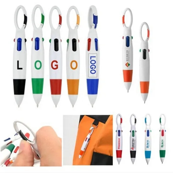 Mini 4-in-1 Multi-Colored Ink Ballpoint Pens - Mini 4-in-1 Multi-Colored Ink Ballpoint Pens - Image 0 of 3