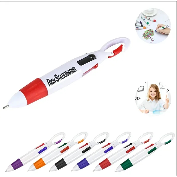 Mini 4-in-1 Multi-Colored Ink Ballpoint Pens - Mini 4-in-1 Multi-Colored Ink Ballpoint Pens - Image 1 of 3